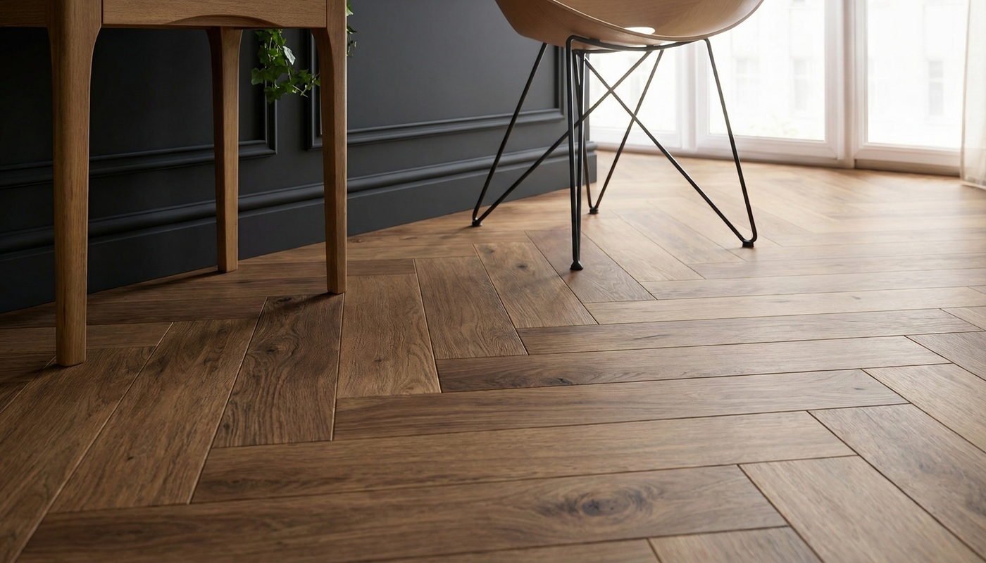 Parchet laminat Chevron comercializat la Ceramall