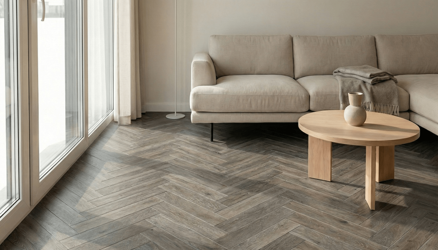 Trend amenajare interior cu parchet laminat chevron tip herringbone