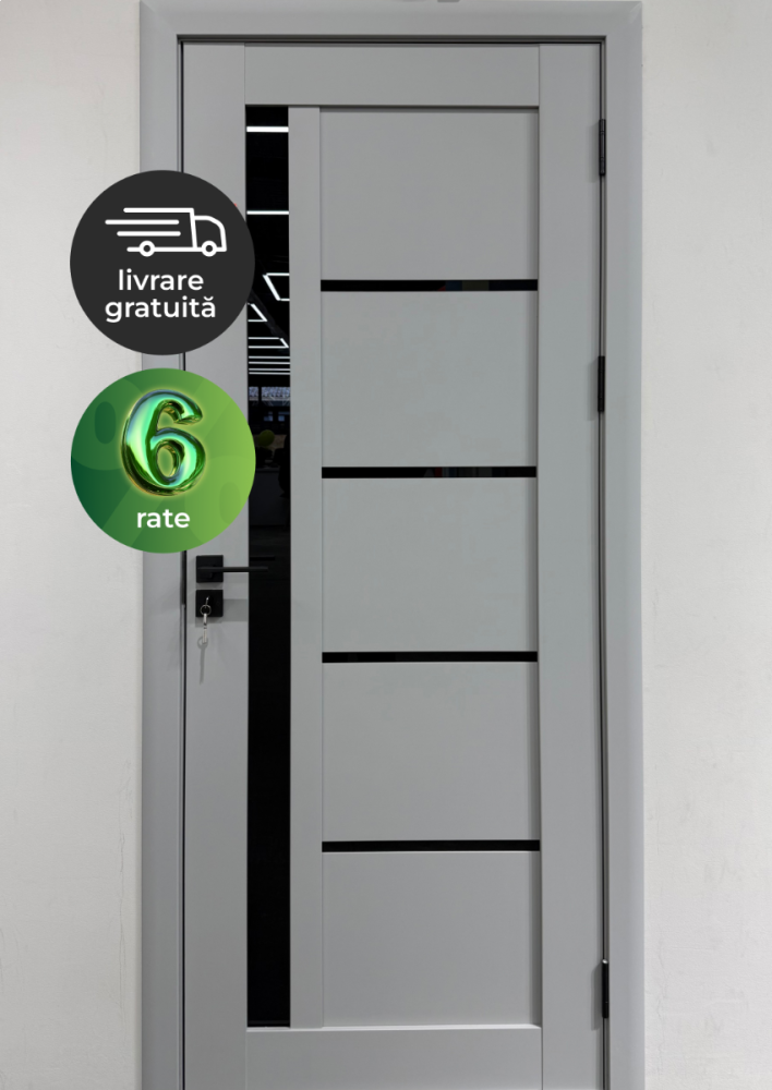 UȘĂ GRANDE LINE 01 SATIN GREY