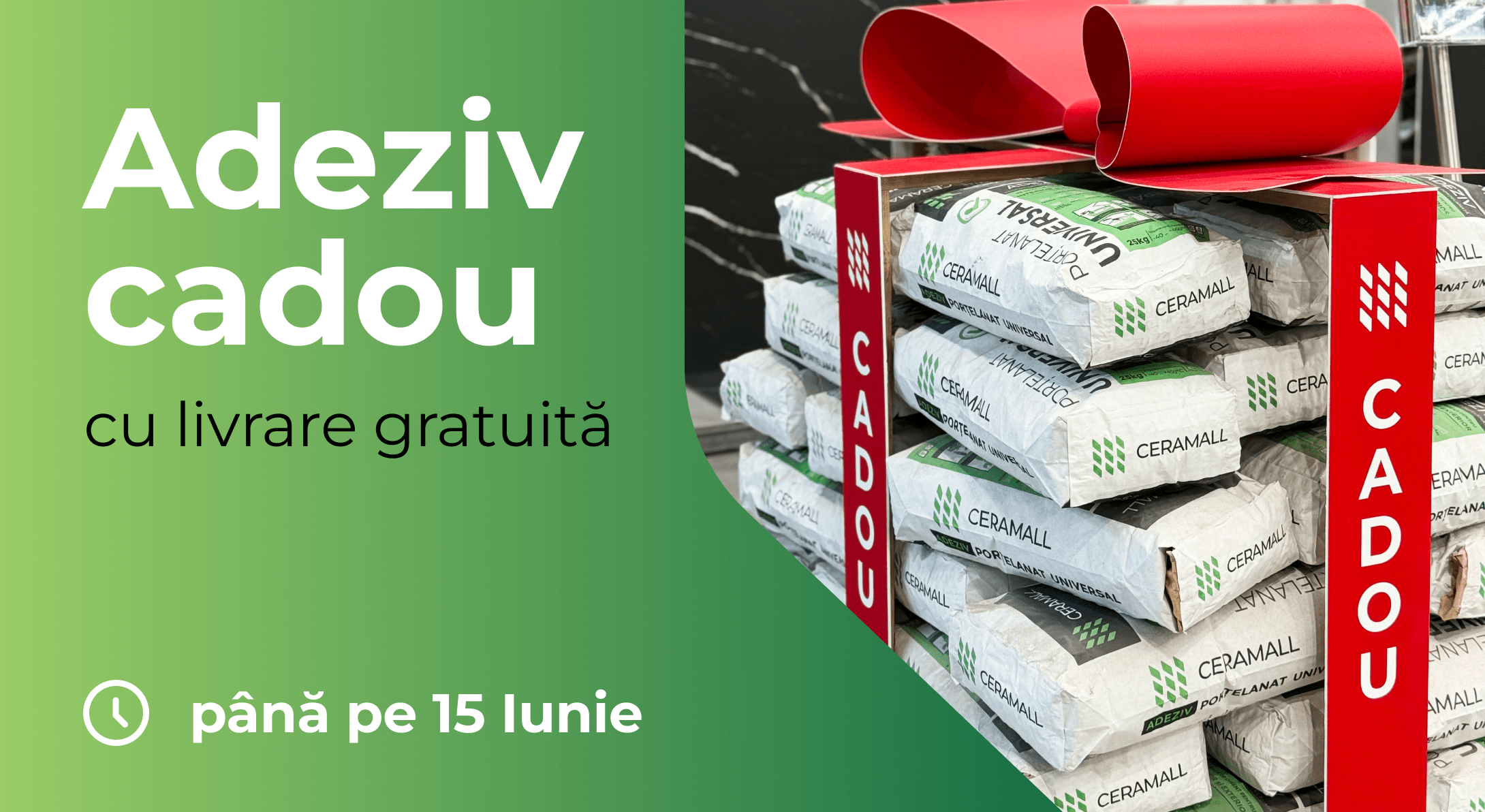 Profită de promotia ceramall cu adeziv cadou la gresie portelanata