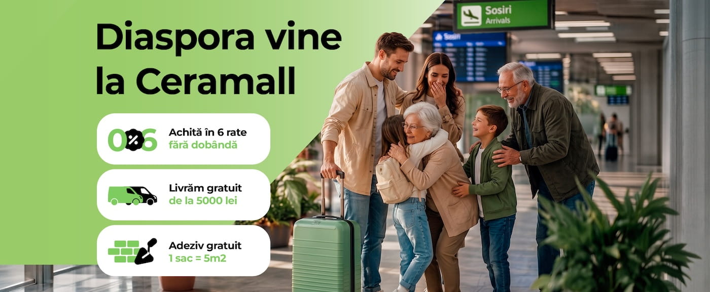 Ofertă CeraMall.ro pentru diaspora care renovează casa